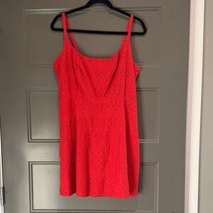 Old Navy Red Eyelet Spaghetti-Strap Mini Dress